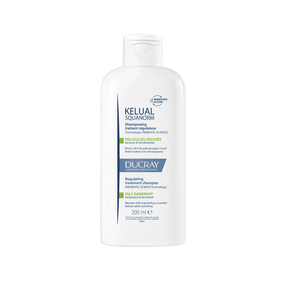 Ducray | Shampooing traitant régulateur - pellicules grasses KELUAL SQUANORM | 200ml