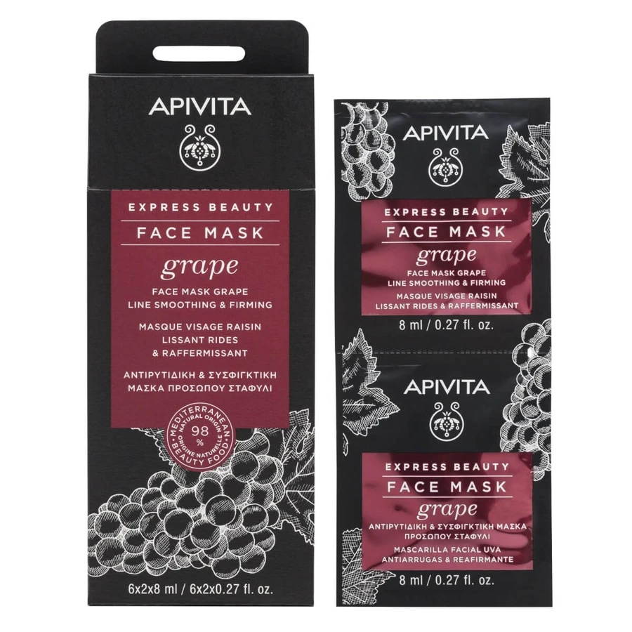 Apivita | Express Beauty | Face Mask Anti-wrinkle &amp; Firming with Grape | 2x8ml