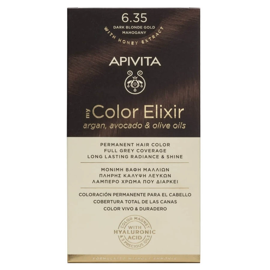 Apivita | My Color Elixir Permanente Haarkleur Nr 6.35 Blond Donker Honing Maoni | 50ml