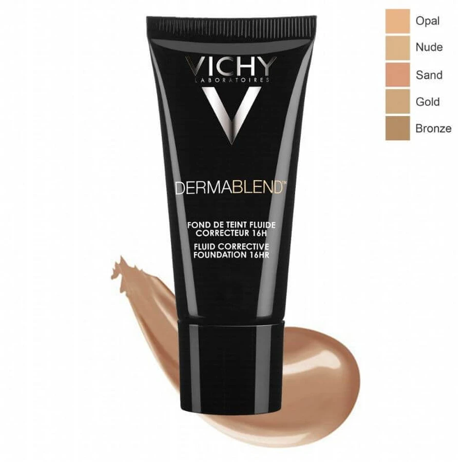Vichy | Dermablend Base de Maquillaje Fluido Corrector N. 25 SPF 35 | Maquillaje Corrector de Textura Fina Tono 25 & SPF 35 | 30ml
