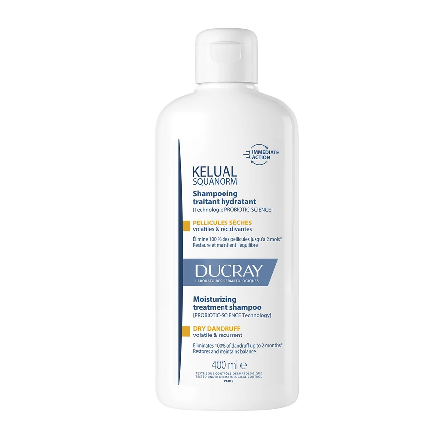 Ducray | Shampooing traitant régulateur - Pellicules sèches KELUAL SQUANORM | 400ml