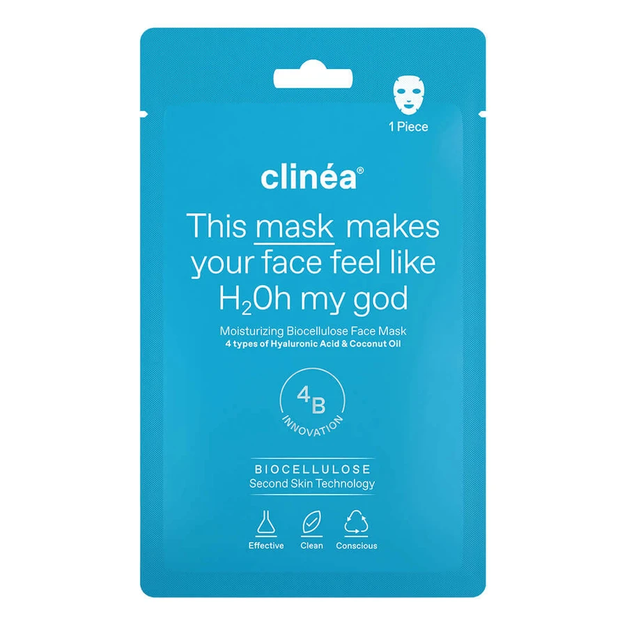 Clinea | Feuchtigkeitsspendende Biocellulose-Gesichtsmaske Feuchtigkeitsspendende Gesichtsmaske | 1 Stk.