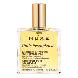 Nuxe | Huile Prodigieuse Mehrzweck-Bio- und Trocken-Monoi-Öl für Gesicht, Haare und Körper | 100ml