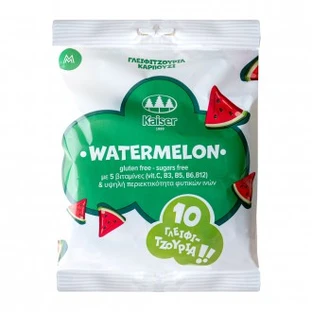 Kaiser | Piruletas con Fibras Vegetales & amp; Vitaminas Sandía | 10 piezas