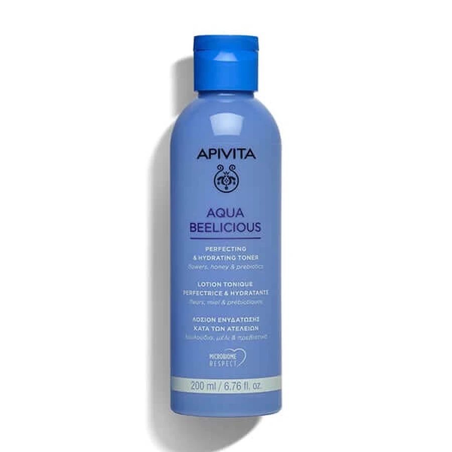 Apivita | Aqua Beelicious | Loción hidratante contra imperfecciones con Flores, Miel &amp; Prebióticos | 200ml | 200ml