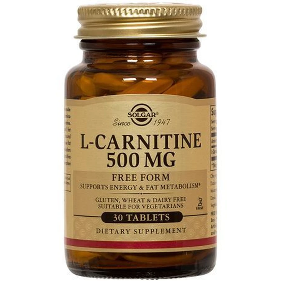 Solgar | L-Carnitine 500mg | Complément alimentaire L-Carnitine | 30tabs