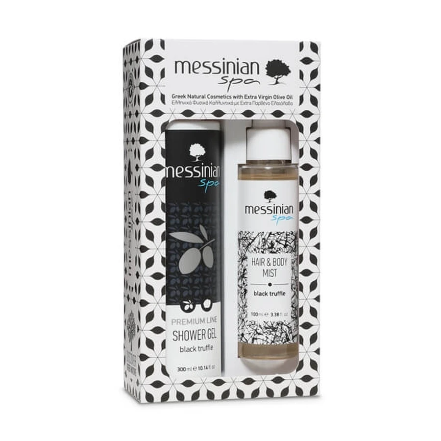 Messinian Spa Promo Premium Line Zwarte Truffel Douchegel 300ml & Haar & Lichaamsnevel 100ml