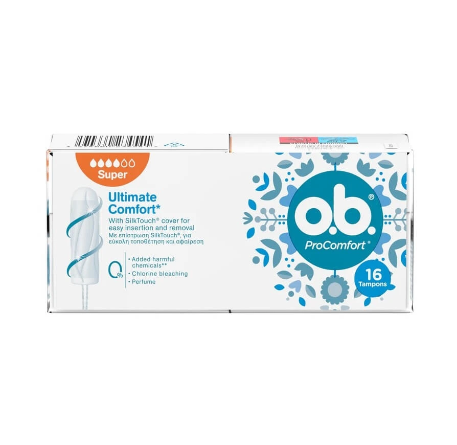 O.B | ProComfort Super Medium to High Flow Tampons | 16pcs
