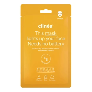 Clinea | Illuminating Biocellulose Gesichtsmaske für Glanz | 1pcs