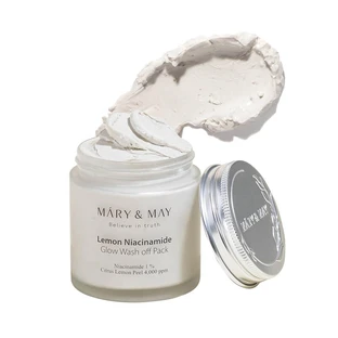 Mary&amp;May | Lemon Niacinamide Glow Wash off Pack Vegan Mask with Niacinamide &amp; Clay for Cleansing &amp; Glow | 125gr
