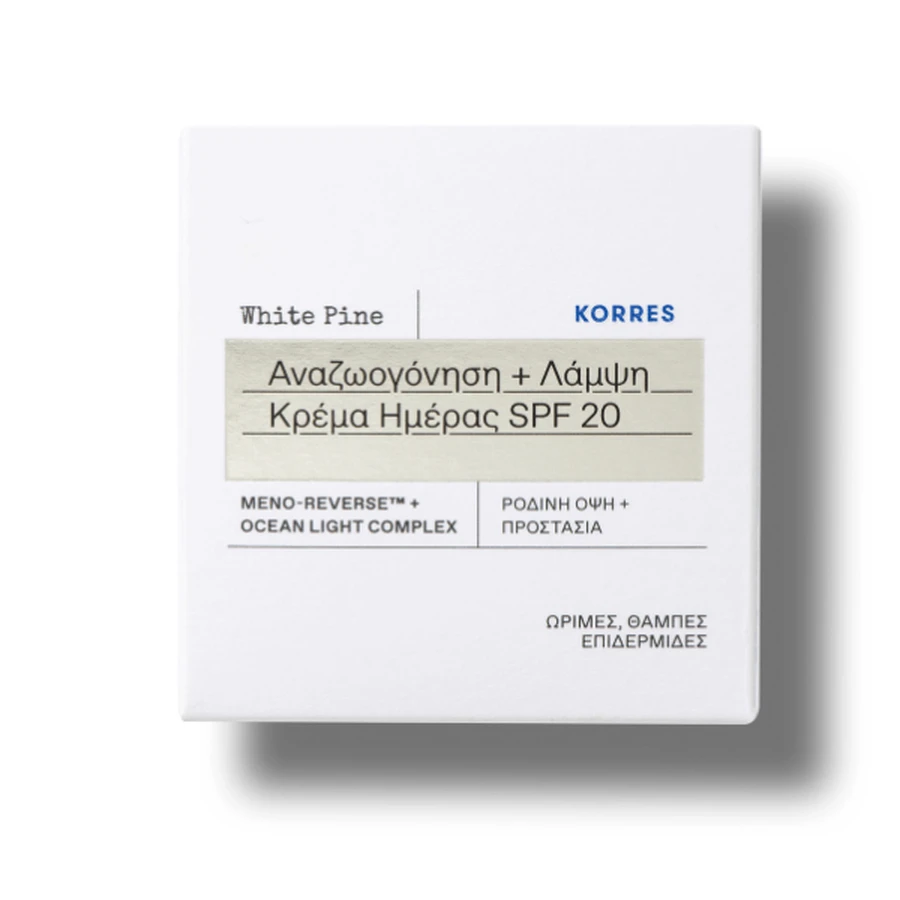Korres | Luminous Awkening Moisturizer SPF 20 | White Pine Restorative Day Cream | 40ml