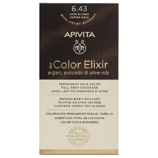 Apivita | My Color Elixir Dauerhafte Haarfarbe Nr. 6.43 Blond Dunkel Bronze Honig | 50ml