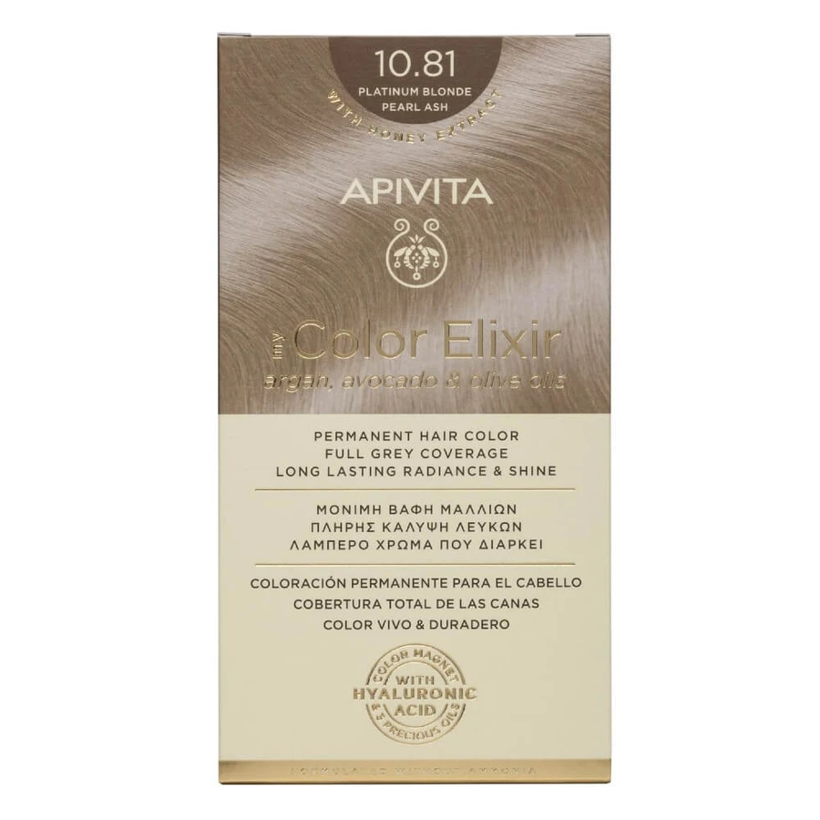 Apivita | My Color Elixir Tinte Permanente No 10.81 Rubio Perla Sándalo | 50ml