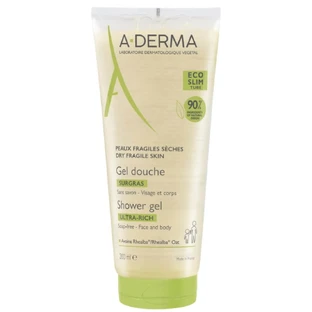 A-Derma | Ultra Rijke Douchegel | Rijke Schuimende Reinigingsgel, Gezicht en Lichaam | 200ml