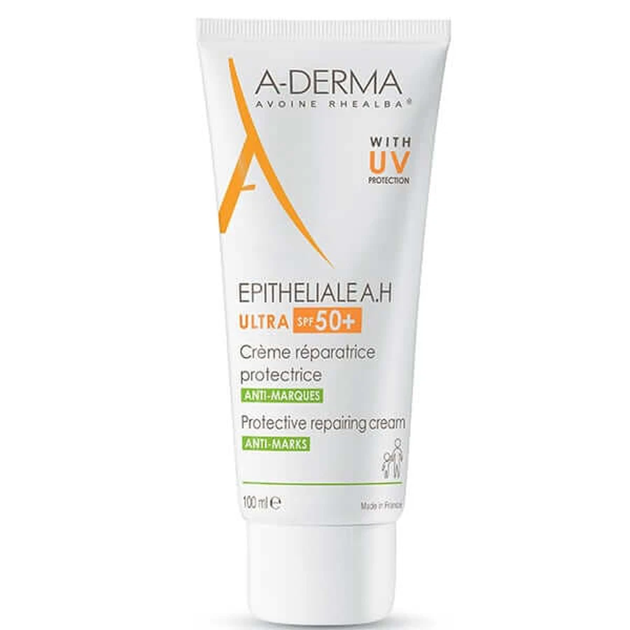 A- Derma | Epitheliale A.H Ultra SPF50+ Crème protectrice réparatrice contre les cicatrices | 100ml