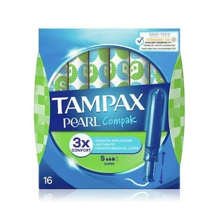 Tampax | Compak Pearl Super met inbrenghuls voor bescherming & bescherming van de huid Discretie | 16st
