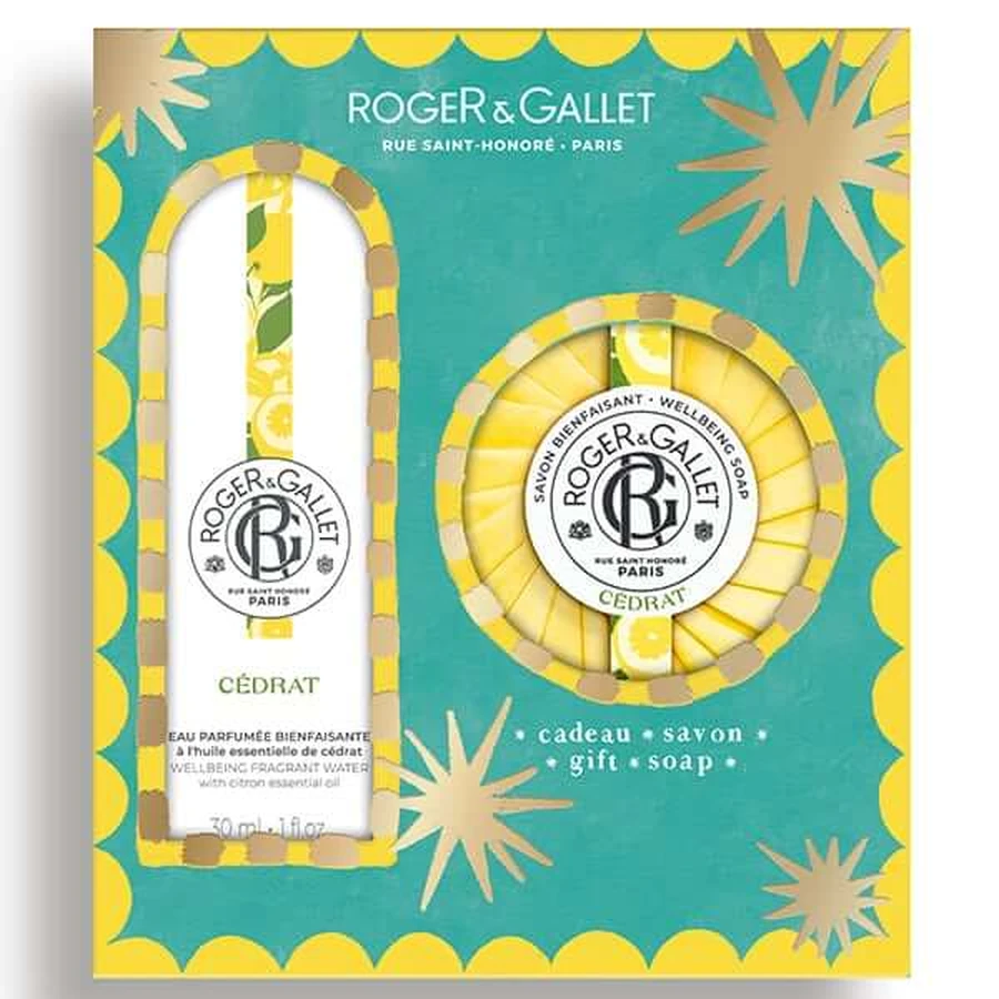Roger&amp;Gallet | Promo Cedrat Eau Parfume Agua perfumada Bienestar 30ml &amp; Pastilla de jabón 100g | 1 set