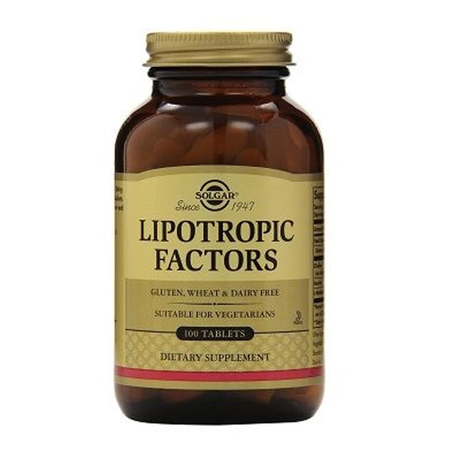 Solgar | Lipotropic Factors | Complément alimentaire pour le traitement de l'augmentation du poids corporel | 100 comprimés