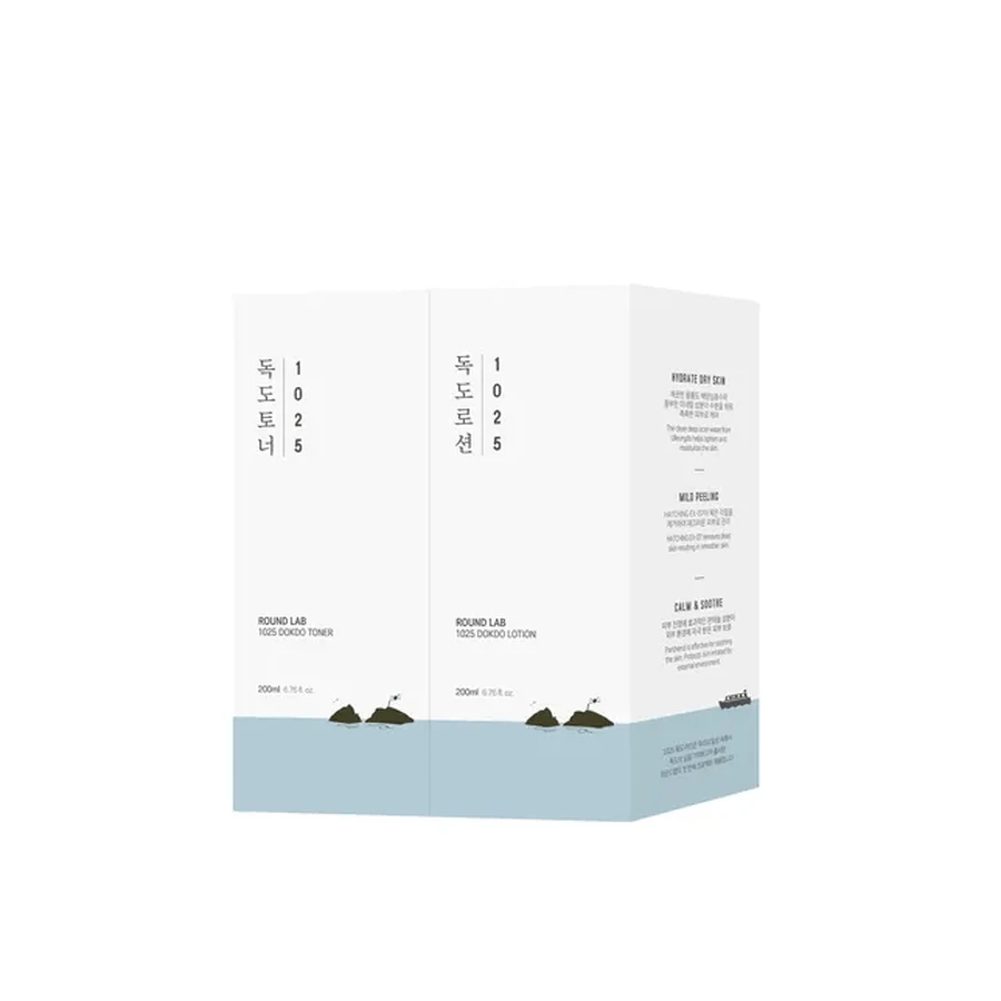 Round Lab | 1025 Dokdo Promo Set Toner & Lotion Duo Set Moisturizing Toner & Lotion Duo Set Moisturizing Lotion | 2x200ml