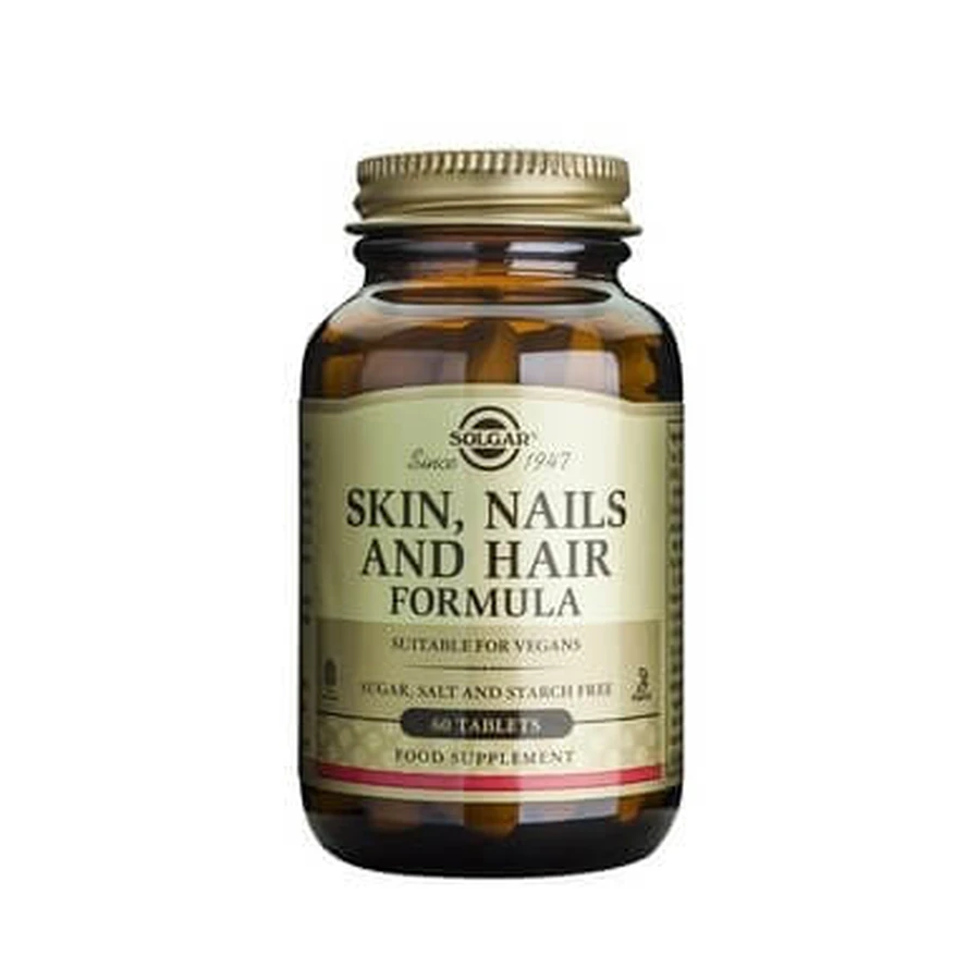 Solgar | Skin, Nails and Hair Formula | Skin, Hair and Nails | 60 tabs