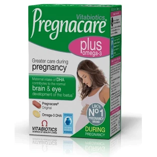 Vitabiotics | Pregnacare Plus Omega-3 | Suplemento nutricional para el periodo de embarazo | 56 comprimidos