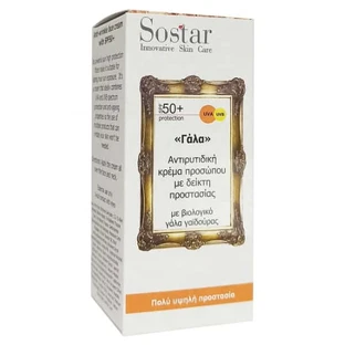 Sostar Anti-rimpel gezichtscrème SPF50+ met organische ezelinnenmelk 50ml