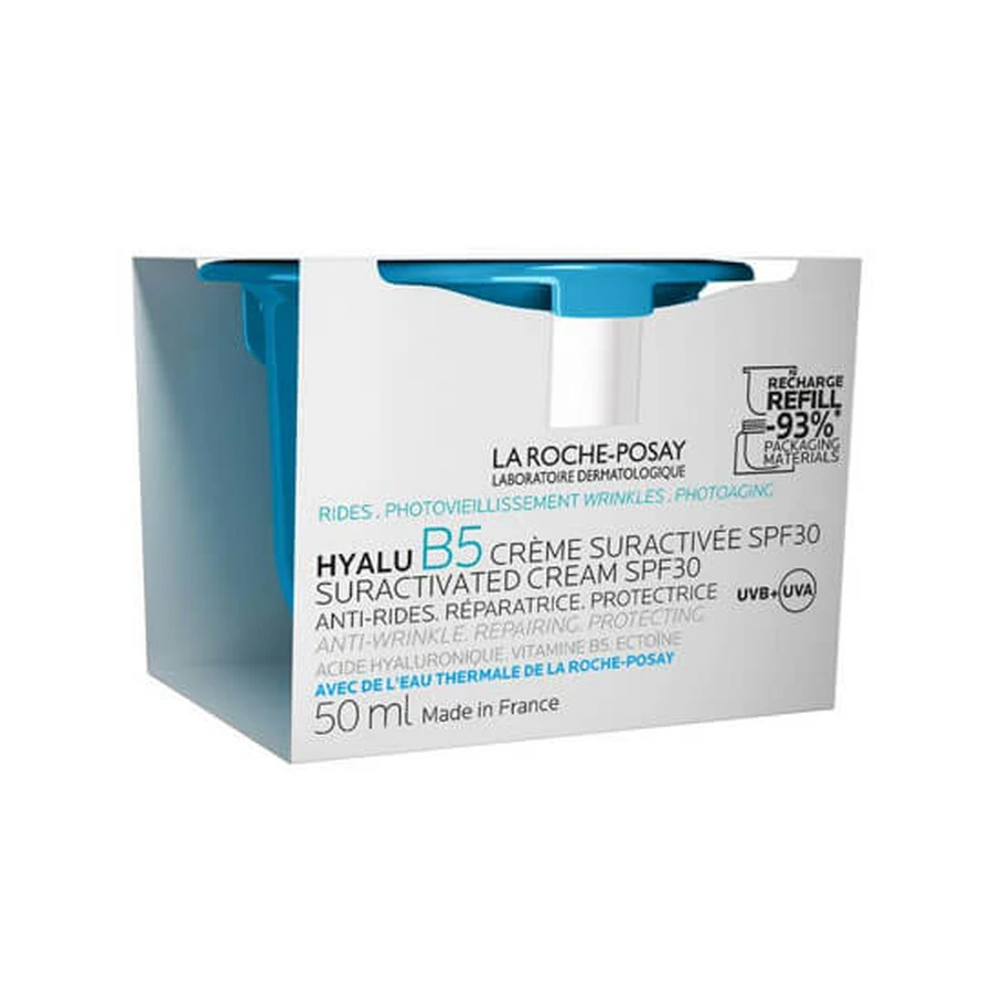 La Roche Posay | Hyalu B5 Crema Suractivata SPF30 Ricarica Crema Antirughe Rassodante e Levigante Istantanea. Riparazione | 50ml