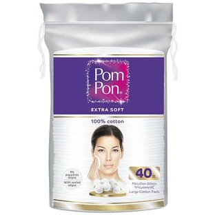 Pom Pon | Discos de Maquillaje Ovalados Extra Suaves | 40pcs