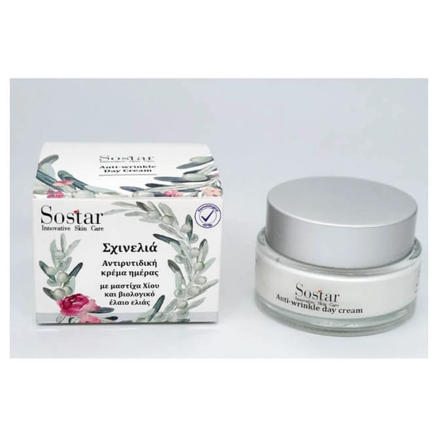 Sostar | Shine Crème de jour anti-rides au mastic de Chios et à l'huile d'olive biologique | 50ml