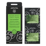 Apivita | Express Beauty | Gesichtsmaske mit Gurke für intensive Feuchtigkeitszufuhr | 2x8ml