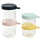 Set 4 recipiente din sticla, 2x150 ml, 2x250 ml, Blue, Beaba