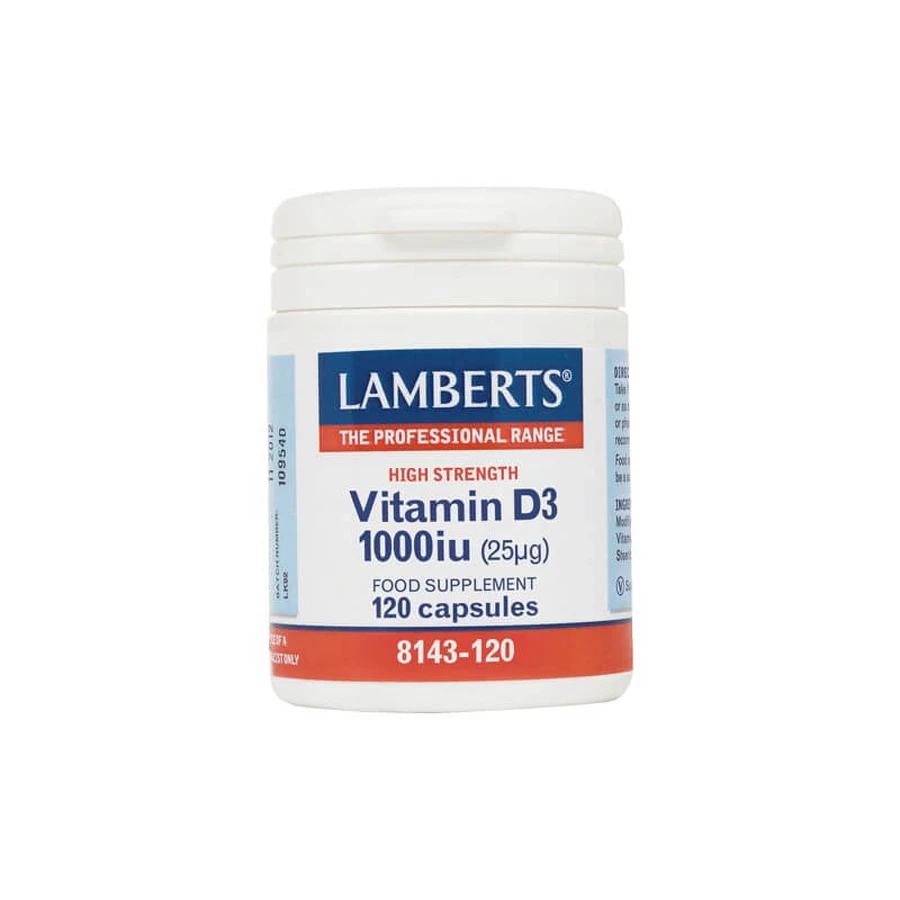 Lamberts | Vitamina D3 1000iu (25μg) | 120 cápsulas