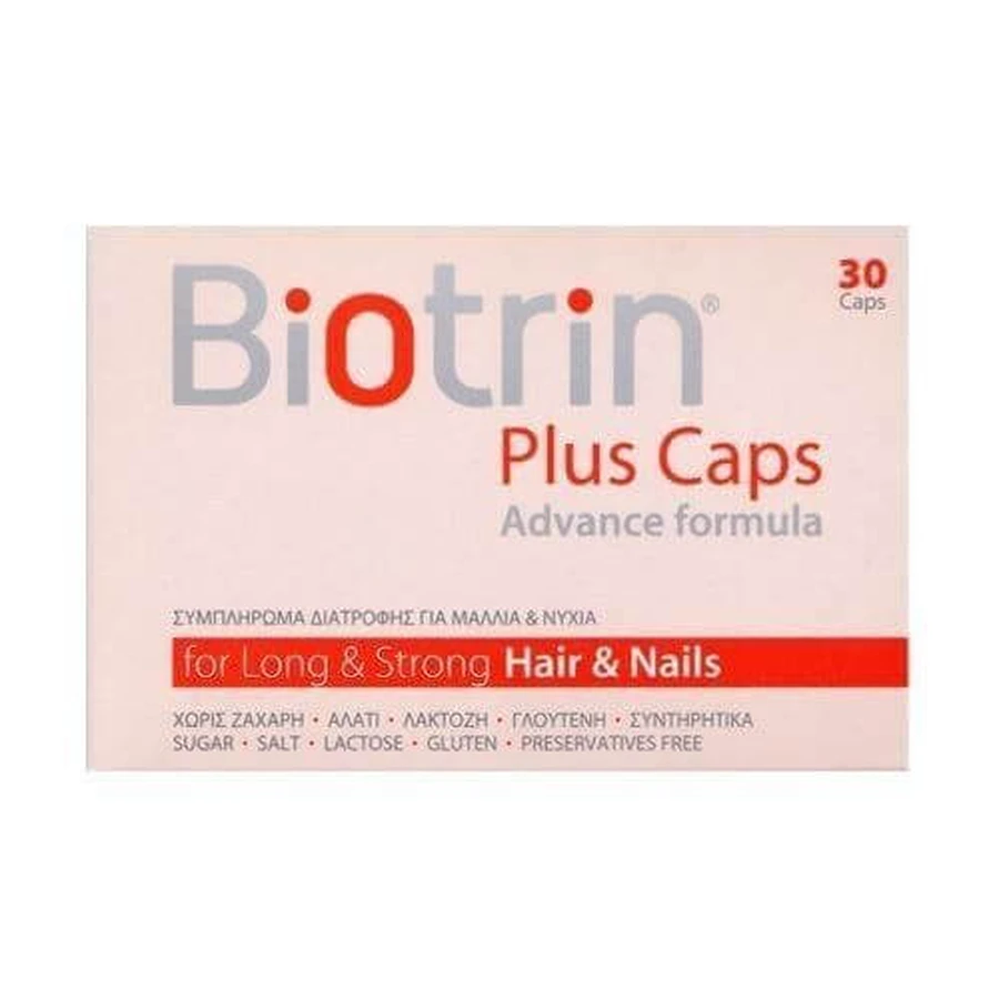 Hydrovit | Biotrin Plus Caps for Hair & Hair &amp; Unghii | Supliment nutrițional pentru păr și unghii | Păr și unghii Unghii | 30 caps
