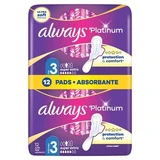 Always | Compresas Platinum Ultra Noche Talla 3 con Alas | 12pcs