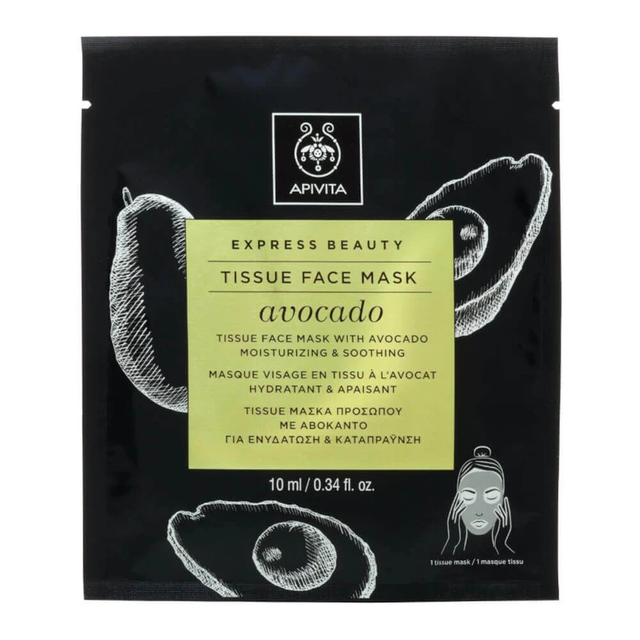 Apivita | Tissue Face Mask Avocado for Moisturizing & hydration Soothing | 10ml