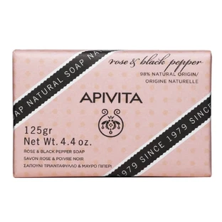 Apivita | Natural Rose Soap & Apivita Natural Rose Soap Black Anti-Cellulite Pepper for Body & Body Care Hands | 125gr