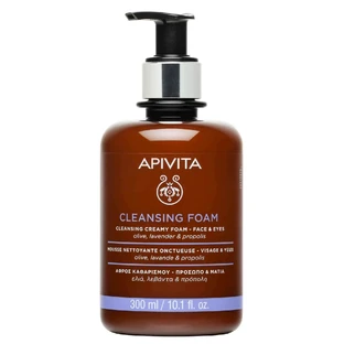 Apivita | Cleansing Foam Face &amp; Eyes Olive & Levander | Cleansing Foam for Face & Eyes Olive & Levander | Cleansing Foam for Face & Eyes Olive & Levander Eyes | 300ml