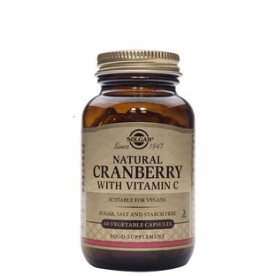 Solgar | Cranberry & Vit C | Nahrungsergänzungsmittel Cranberry & Vit C Vit C für Urinschutz | 60 pflanzliche Kapseln