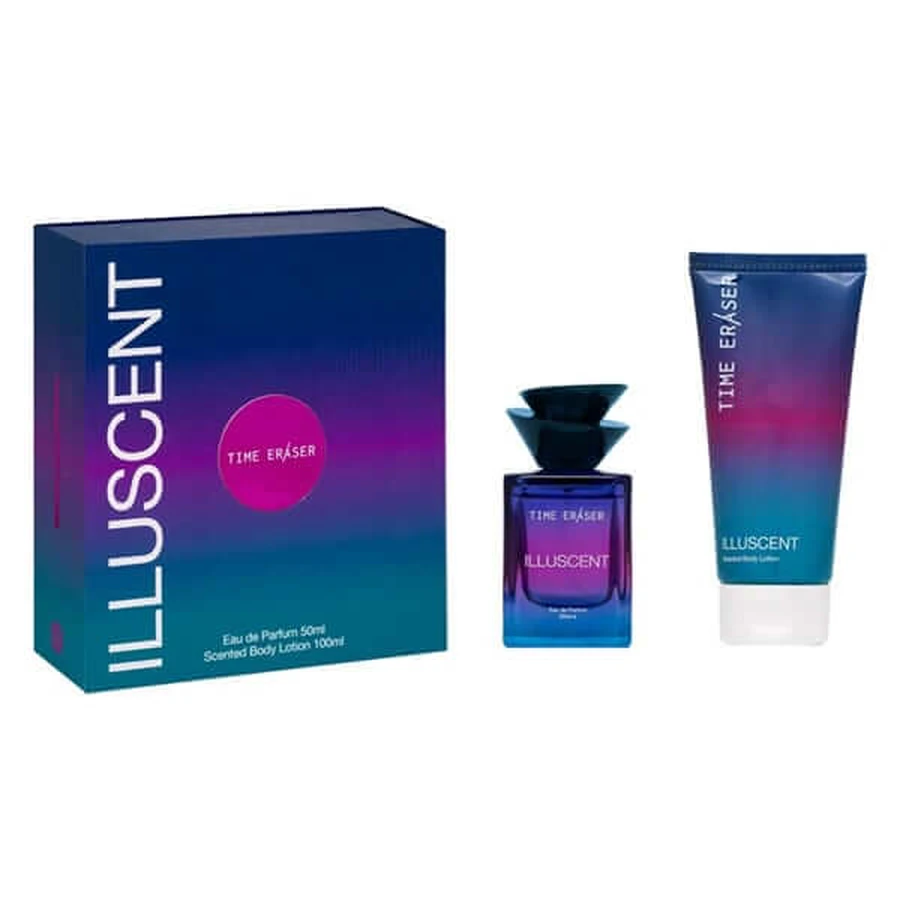 Panthenol Extra| Promo Time Eraser Illuscent Vrouwenparfum, 50ml & Geurende Body Lotion Body Lotion, 100ml | 1 set