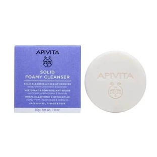 Apivita | Solid Foamy Cleanser for Face &amp; Eyes Cleansing Bar for Face & Eyes. Make-up-Entferner für Gesicht &amp; 80gr | 80gr