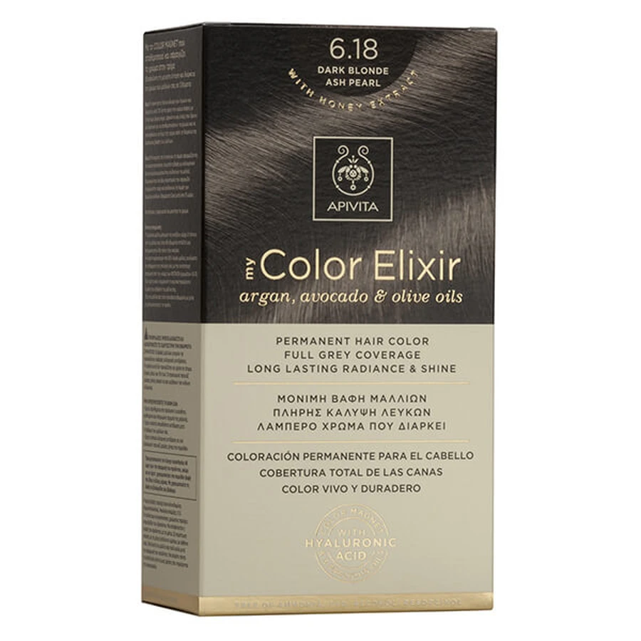 Apivita | My Color Elixir Dauerhafte Haarfarbe Nr. 6.18 Blond Dunkel Sandre Pearl | 50ml
