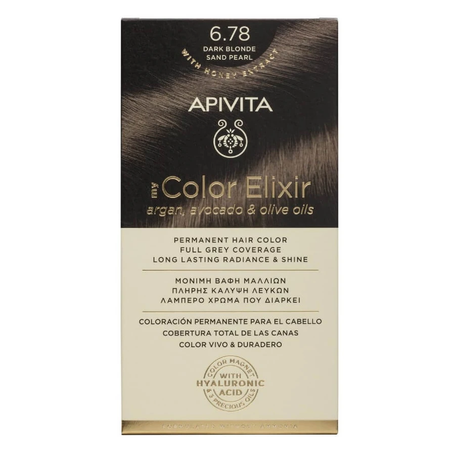 Apivita | My Color Elixir Tinte Permanente No 6.78 Rubio Beige Oscuro Perla | 50ml