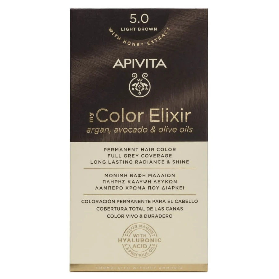 Apivita | My Color Elixir Permanent Hair Color No 5.0 Light Brown | 50ml