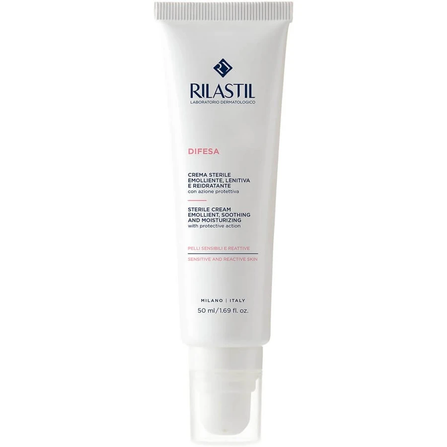 Rilastil | Difesa Steriele Crème Steriel verzachtend en verzachtend Kalmerende Beschermende Crème voor de Gevoelige Huid | 50ml