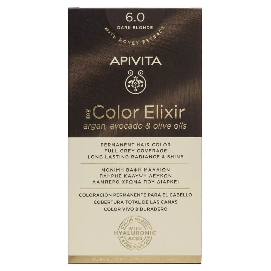 Apivita | My Color Elixir Tinte Permanente No 6.0 Rubio Oscuro | 50ml