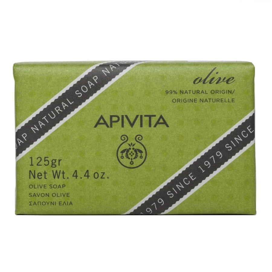 Apivita | Savon naturel à l'olive pour le corps et les soins du corps | Savon naturel à l'olive pour le corps et les soins des mains | 125gr