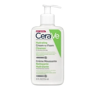 CeraVe | Crema Limpiadora Hidratante en Espuma para Limpiar y Desmaquillar el Rostro | 236ml