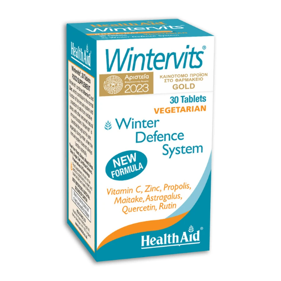 Health Aid | Wintervits Voedingssupplement met versterkte werking van natuurlijke ingrediënten | Voor verkoudheid en griep | 30 tabletten
