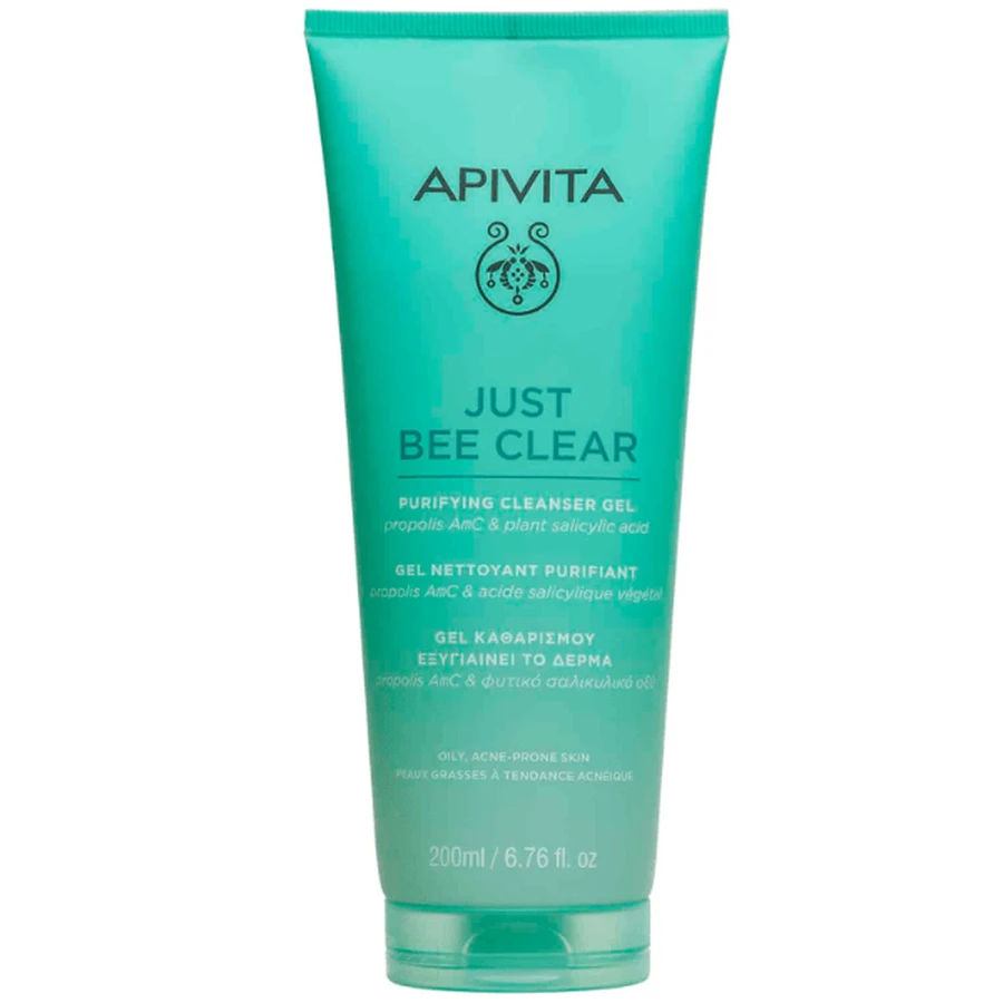 Apivita | Gel nettoyant Just Bee Clear à la Propolis AmC et à l'Acide Salicylique aux plantes | 200ml