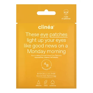 Clinea | Parches oculares iluminadores de biocelulosa para brillo | 1par